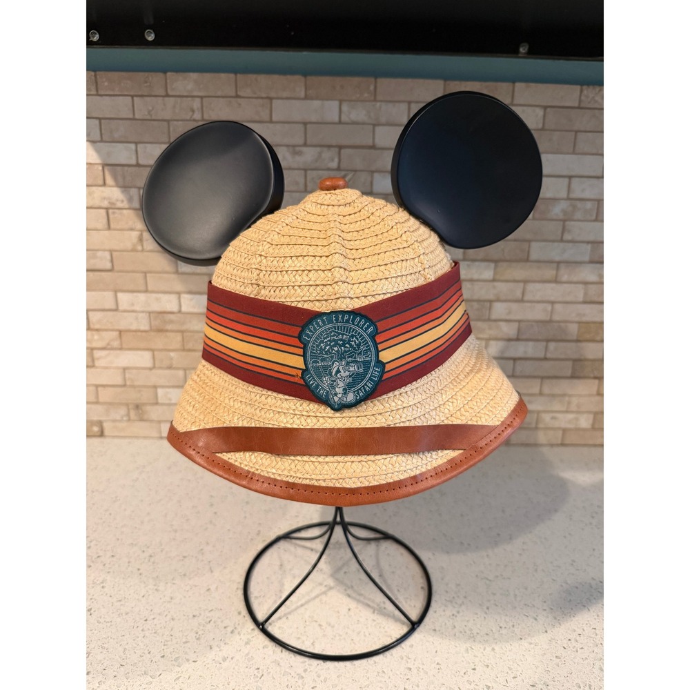 Disney Parks Safari Mickey Mouse Explorer Wicker Ears Hat